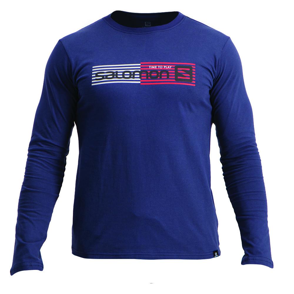 Salomon JOEY LS M Tops Hombre - Azul Marino - Colombia (71240-RPAL)